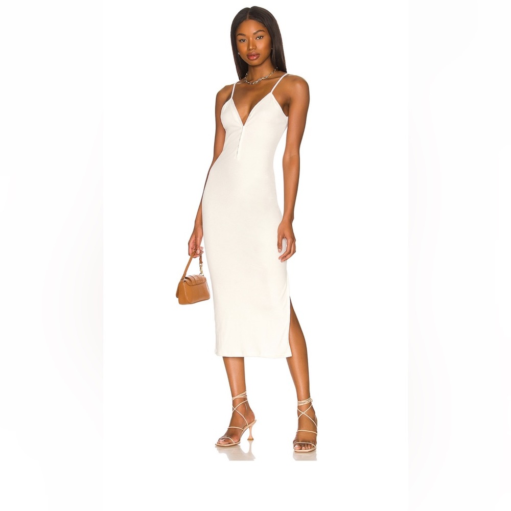 SNDYS Georgie White Midi Dress